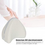 WUYANSE Memory Foam Orthopedic Leg Wedge Pillow Best for Pregnancy  Hip  Leg  Knee  Back and Spine Alignment Pregnant Women Shaping Leg Pad Cushion Washable - B07QNN1ZMN